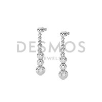 Ohrringe Desmos Dame in Silber CRYSTAL GALA W - CRYSTAL GALA W